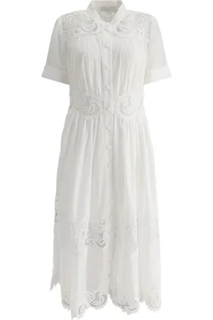 ZIMMERMANN Floral-embroidery cotton dress
