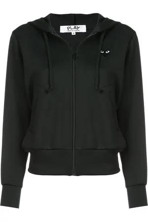 Comme des Garçons Big heart-print zip-up hoodie