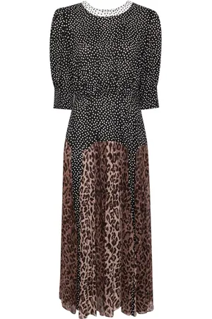 RIXO London Meg Leopard Midi Dress