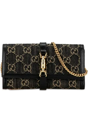Gucci 21st Century GG Denim Jackie 1961 Wallet on Chain crossbody bag