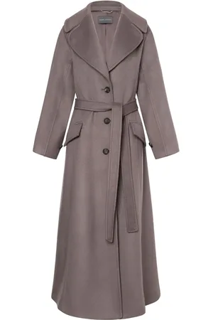 Alberta Ferretti Belted felted coat