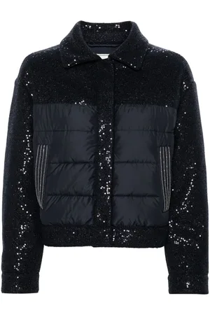 PESERICO SIGN Sequin-embellished down jacket