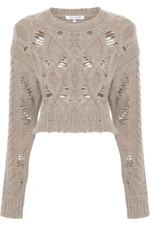 AISLING CAMPS Cable-knit cropped sweater