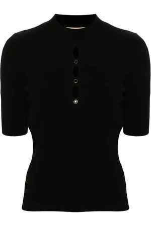 Twin-Set Crystal-embellished knitted top