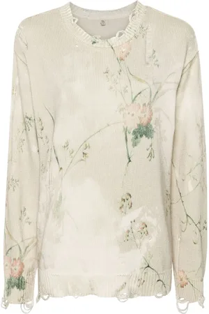 R13 Printed boyfriend sweater
