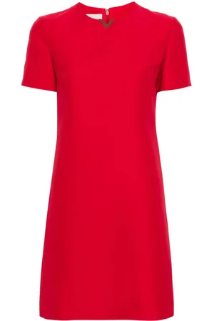 VALENTINO GARAVANI Logo-plaque mini dress