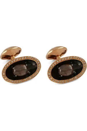 Tateossian 18kt rose gold Brown cufflinks