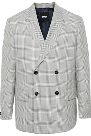 HUGO BOSS Tartan-check blazer