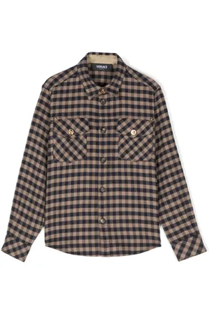 VERSACE Checked flannel shirt