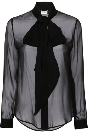 Saint Laurent Pussy-bow shirt
