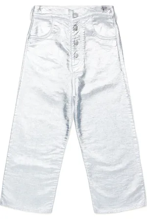 Maison Margiela Straight-leg metallic trousers