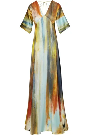 Oscar de la Renta Abstract-print gown