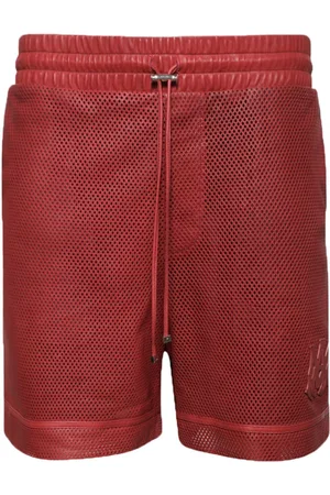 AMIRI MA logo-patch perforated shorts