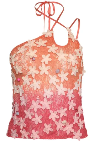 Roberta Einer Nadia floral-appliqué tank top