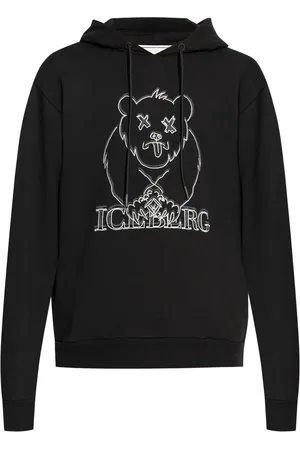 Iceberg Logo-embroidered cotton hoodie