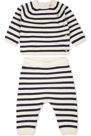 Petit Bateau Stripped jumper and trousers set