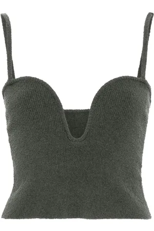 Nanushka Bouclé cropped tank top