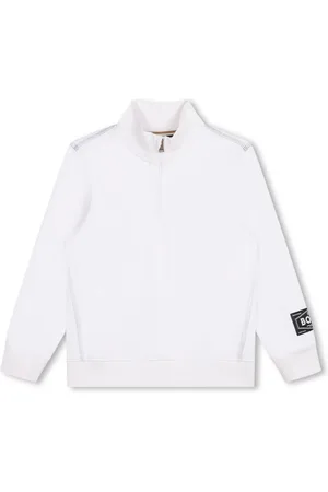 HUGO BOSS Logo print half-zip sweatshirt