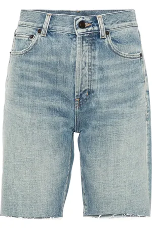 Saint Laurent High-waist denim shorts