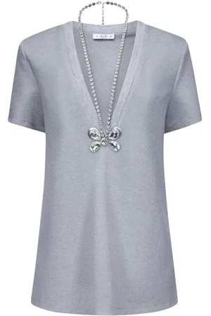 AREA Butterfly-charm T-shirt dress