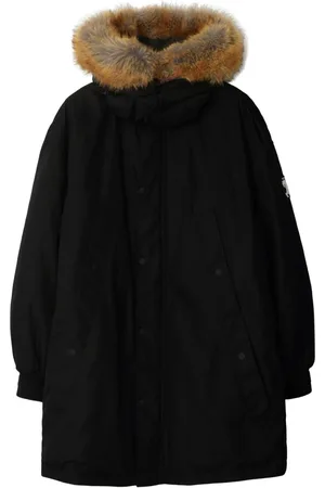 Burberry Faux-fur-hood parka coat