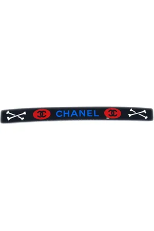 CHANEL 2003 logo-print barrette hair pin