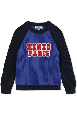 Kenzo Logo-embroidered colour-block jumper