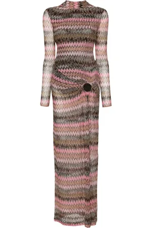 Missoni Cut-out chevron maxi dress
