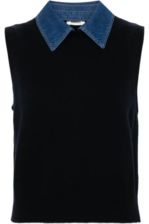 Sandro Detachable-collar knitted top