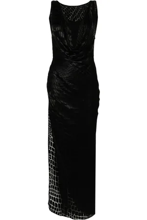 BLUMARINE Devoré-effect dress
