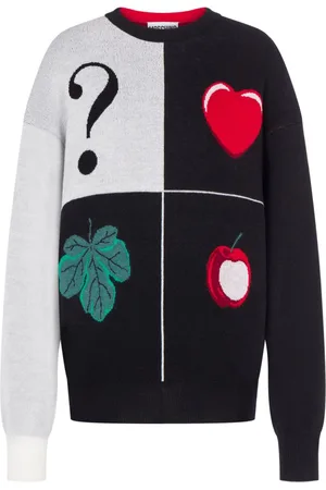 Moschino Graphic intarsia virgin wool jumper