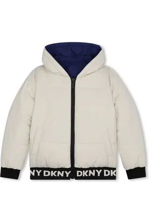 DKNY Logo-print reversible puffer jacket