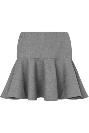 Moschino Ruffle hem virgin wool skirt