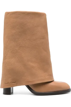 See by Chloé 85mm debossed-logo boots