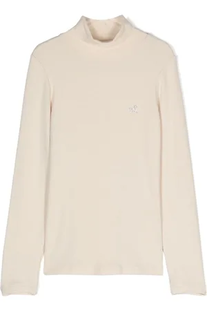 MONNALISA Rhinestone-embellished ribbed top