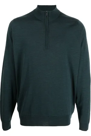 JOHN SMEDLEY Fine-knit zipped jumper