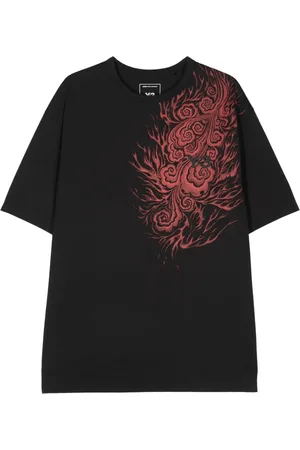 Y-3 X Japanese Football Association flame-print T-shirt