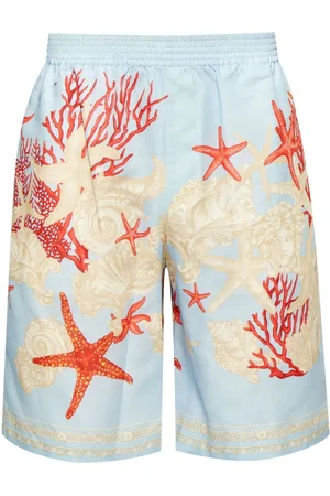 VERSACE Barocco-Sea cotton shorts