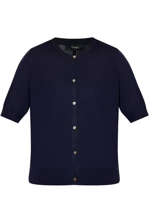 THEORY Short-sleeve cashmere cardigan