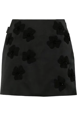 Moncler Floral-appliqué A-line miniskirt