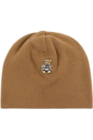 Moschino Teddy-patch beanie hat