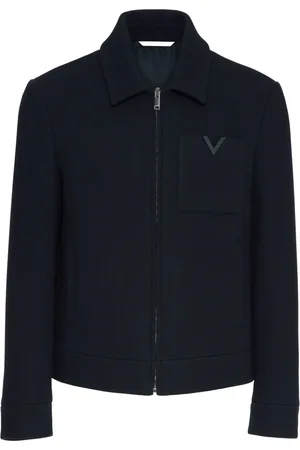 VALENTINO GARAVANI Logo-appliqué wool jacket