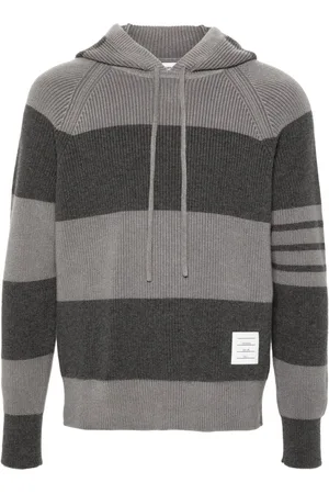 Thom Browne Striped knitted hoodie