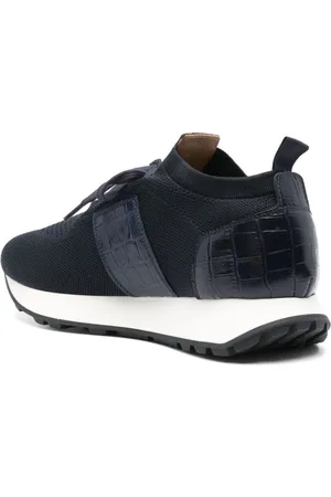 BILLIONAIRE Embossed crocodile-effect sneakers