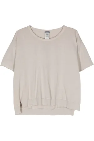 KRISTENSEN DU NORD Raw-cut edge cotton T-shirt