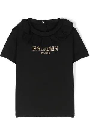 Balmain Glittered-logo T-shirt