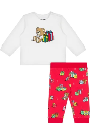 Moschino Teddy Bear-print cotton tracksuit set