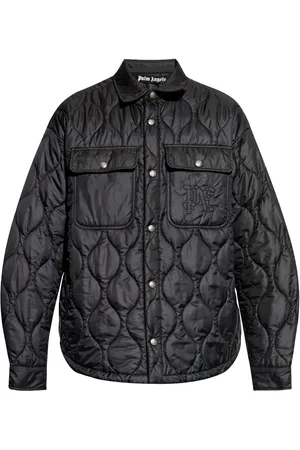 Palm Angels Embroidered-logo quilted jacket