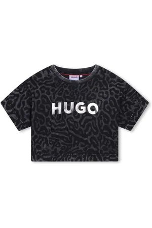 HUGO BOSS Logo-print cropped T-shirt