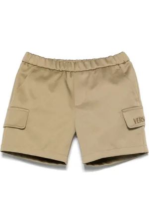 VERSACE Logo-embroidered shorts